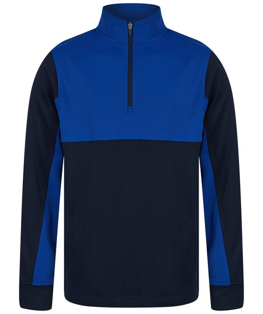 Kids 1/4 Zip Tracksuit Top - Navy/Royal