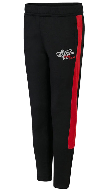 KT Danz Black & Red Comp Team Adults Tracksuit Bottoms