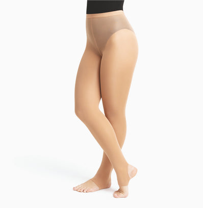 Capezio Matt Stirrup Tights - Suntan
