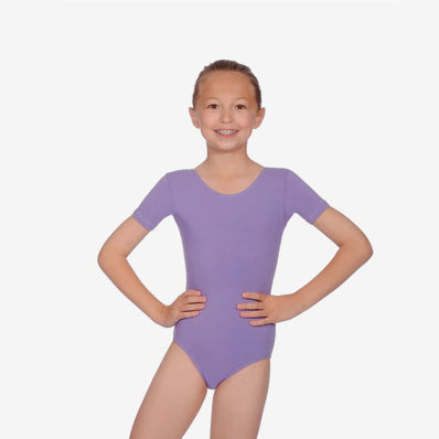 Roch Valley Cotton Lycra Short Sleeved Leotard - Lavender