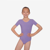 Roch Valley Cotton Lycra Short Sleeved Leotard - Lavender