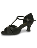 Roch Valley Priscilla T-Bar Black Glitter 2" Heel