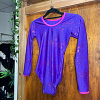 T&P Hologram Twist Foil Long Sleeve Gymnastic Leotard