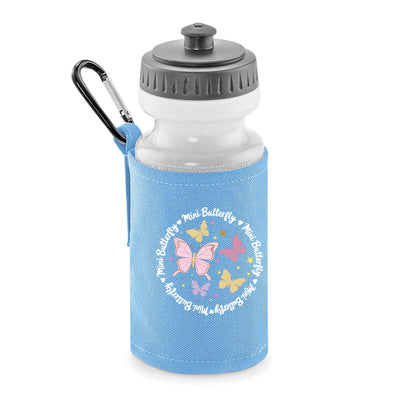 Katie Meghan Boutique Mini Butterfly Ballet Sky Blue Water Bottle and Holder