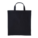Short Handle Canvas Shopper - Black