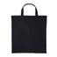 Short Handle Canvas Shopper - Black