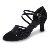 Roch Valley Nubuck and Patent Closed Toe 2" Flared Heel