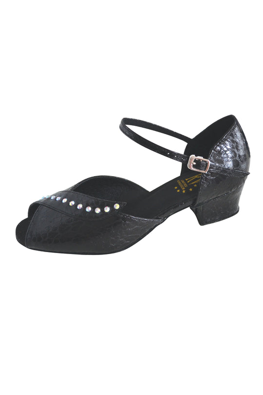 Roch Valley Betty Wide Fit Diamante Design 1.6" Cuban Heel