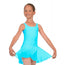 Roch Valley Sleeveless Round Neck Leotard with Attached Wrap-over Chiffon Skirt - Pale Blue