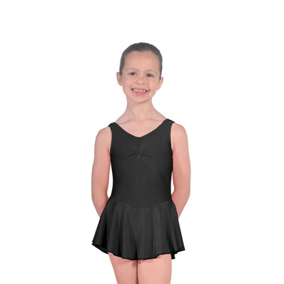 Roch Valley Skirted Ruched Front Leotard - Black