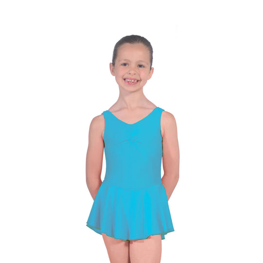 Roch Valley Skirted Ruched Front Leotard - Kingfisher