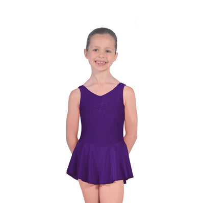 Roch Valley Skirted Ruched Front Leotard - Purple