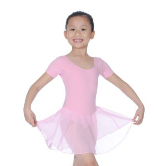 Roch Valley Short Sleeve Leo With Attached Skirt - Pink