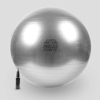 Silver Fitness Ball With Pump