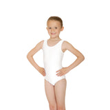 Roch Valley Plain Front Tank Leotard - White