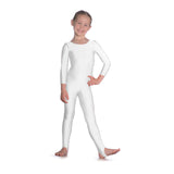 Roch Valley Long Sleeve Plain Front Stirrup Catsuit - White