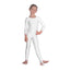 Roch Valley Long Sleeve Plain Front Stirrup Catsuit - White