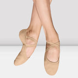 Bloch Performa Kids Split Sole Canvas Ballet Shoe C Width Sand