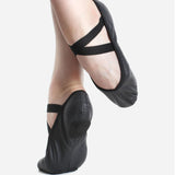 SoDanca Leather Split Sole Ballet Shoe - Black