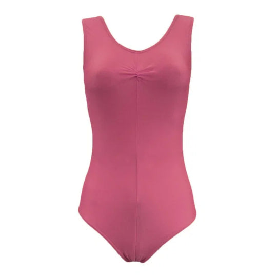 Angela Pinched Front Leotard - Raspberry