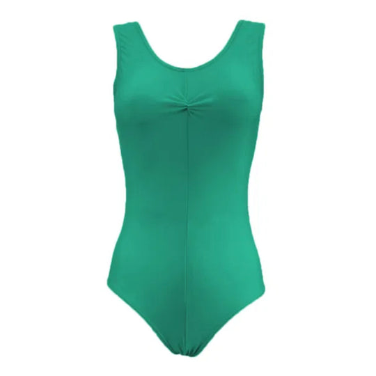 Angela Pinched Front Leotard - Vert Green