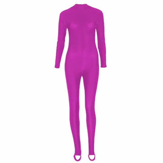 Bonnie Long Sleeve Catsuit - Flo Pink