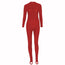 Bonnie Long Sleeve Catsuit - Red