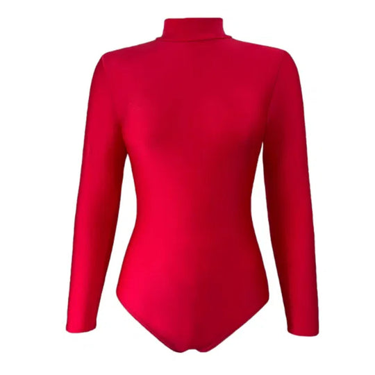 Dandy Long Sleeve Leotard - Red