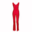Jiggy Pinched Front Catsuit - Red