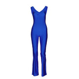 Jiggy Pinched Front Catsuit - Royal