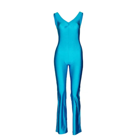 Jiggy Pinched Front Catsuit - Turquoise