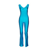 Jiggy Pinched Front Catsuit - Turquoise