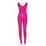 Scatty Pinched Front Catsuit - Flo Pink