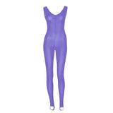 Scatty Pinched Front Catsuit - Lilac