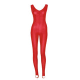 Scatty Pinched Front Catsuit - Red
