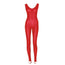 Scatty Pinched Front Catsuit - Red