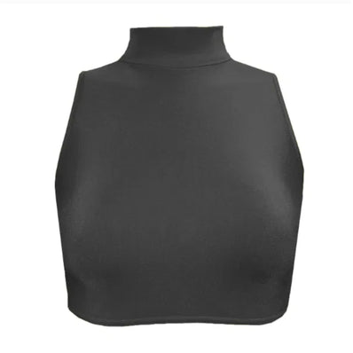 Bang High Neck Crop Top - Black