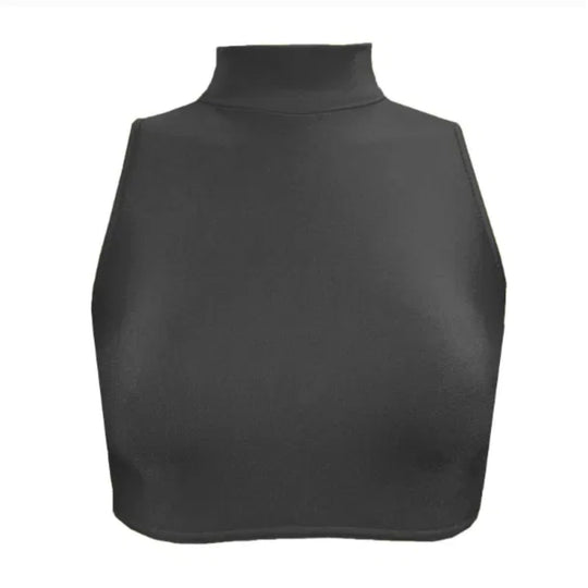 Bang High Neck Crop Top - Black
