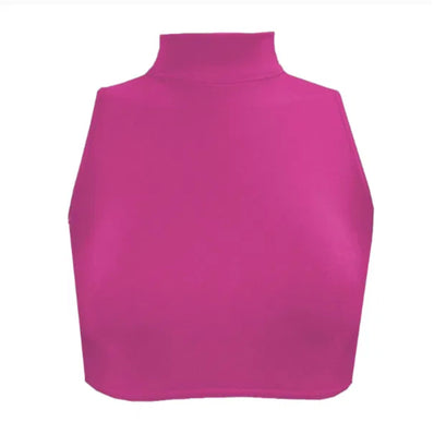 Bang High Neck Crop Top - Flo Pink