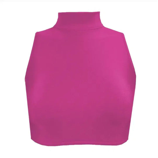 Bang High Neck Crop Top - Flo Pink