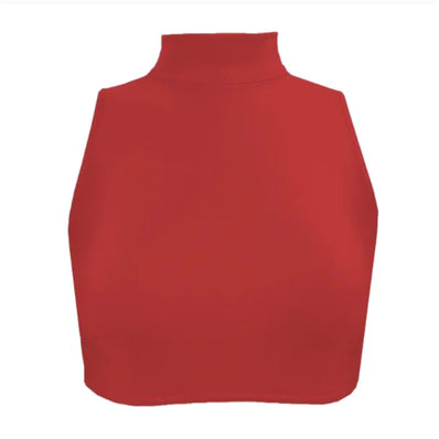Bang High Neck Crop Top - Red