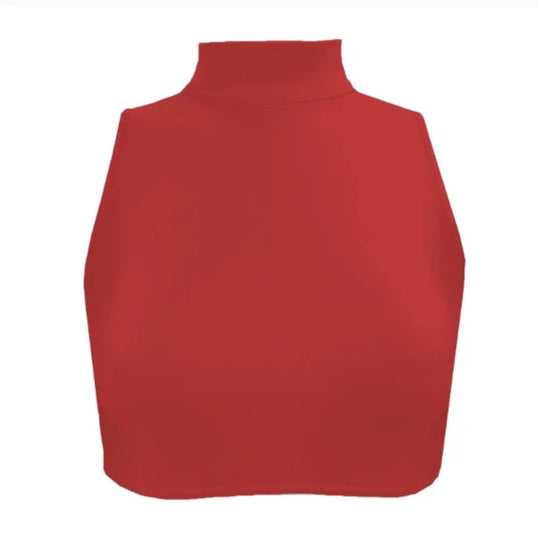 Bang High Neck Crop Top - Red