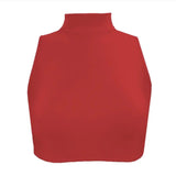 Bang High Neck Crop Top - Red