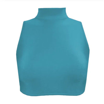 Bang High Neck Crop Top - Turquoise