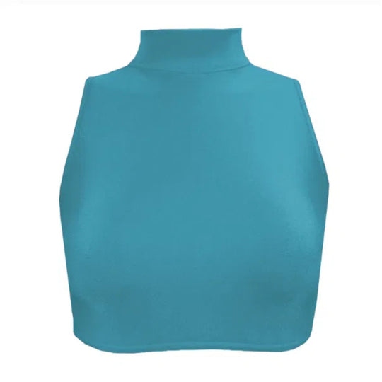 Bang High Neck Crop Top - Turquoise