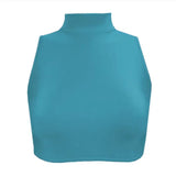 Bang High Neck Crop Top - Turquoise