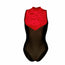 Bibi Crushed Velour Leotard - Red