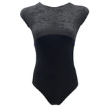 Meggie Crushed Velour Leotard - Black