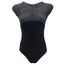 Meggie Crushed Velour Leotard - Black