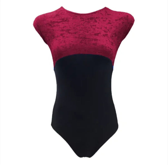 Meggie Crushed Velour Leotard - Carnation